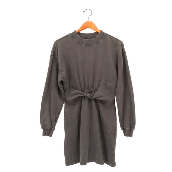 Anthropologie L*Space Asher Long Sleeve Sweatshirt Dress Charcoal Gray L - Picture 4 of 8